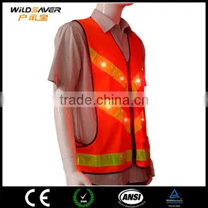 Led Reflective Work Safety Vest Disposable Safety Vest/Police Safety Vests thumbnail-3