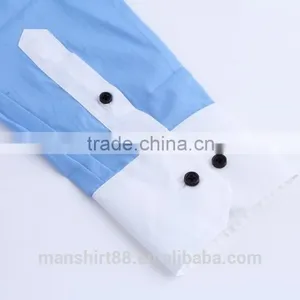 Long Sleeve New Design Solid Color Mens Plain Dress Shirts 2017 thumbnail-3
