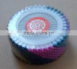 China Security Plastic Colorful Pearl Sewing Headed Pins thumbnail-2