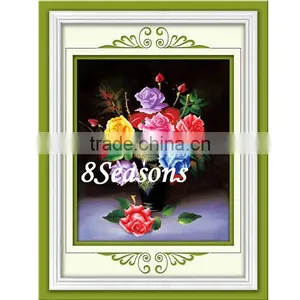 Wholesale Handmade Multicolor Flower Pattern Cross Stitch Chart Embroidery thumbnail-1