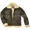 Short Fur Lined Leather Jacket , Waterproof / Windproof Male Outerwear thumbnail-1