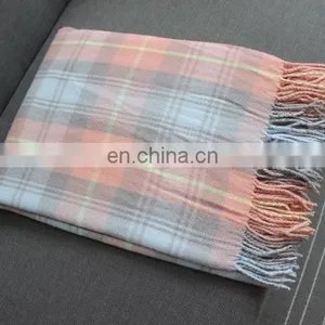 New Autumn And Winter Cashmere Scarf Magic Color Plaid Print Scarf thumbnail-6