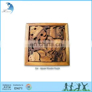 China Manufacture Custom 3D Wooden Brain Teaser Puzzle Zoo-Jigsaw Wooden Puzzle for Adult Gifts thumbnail-1
