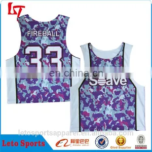 Wholesale Mesh Cool Camo Reversible Lacrosse Tank Top Jersey thumbnail-3