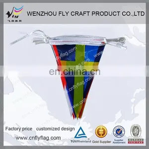 Euro 2016 Cheap High Quality Decoration Polyester Bunting String Flags for All Countries thumbnail-1