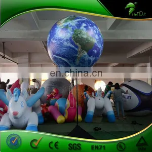LED Inflatable Earth Globe, Event Sphere, Decoration Inflatable Tripod Standing Balloon thumbnail-1