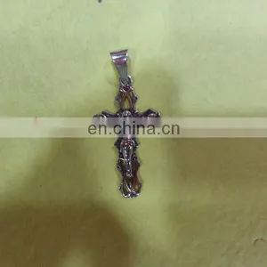 New 92.5 Sterling Silver Christian Cross Necklace Pendant Charm thumbnail-1