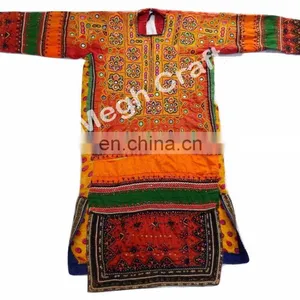 Afghan Kuchi Ethnic Dress- Vintage Kuchi Afghan Dress -Banjara Tribal Belly Dancing Costume Tunic Top thumbnail-4