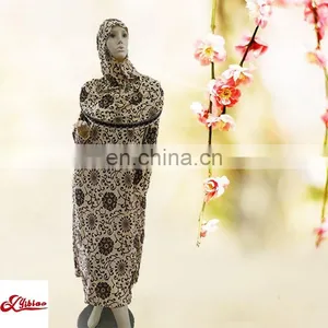 High Quality Floral Printing Fashion Ladies' Polyester Arab Robe For Spring, Summer, Autumn thumbnail-1