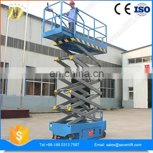 10m Self Propelled Mobile Moveable Hydraulic Scissor Boom Lift for UAE thumbnail-5