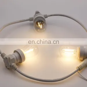 Waterproof Outdoor Custom 48ft 15 Sockets S14 Party Edison Bulb Patio Led String Lights Without Hanging Wire thumbnail-1