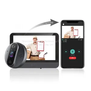Wifi 4.3 HD LCD Digital Video Peephole Security Smart Doorbell Infrared Camera thumbnail-1