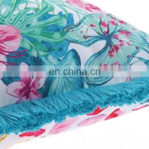 Decorative Square Accent Pillow Case 18x18inch Abstract Flower Arrangement Style Nature Elements Vibrant thumbnail-5