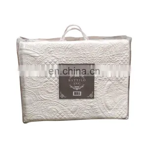 All Weather Embossed Detail Washable Quilt 106" L x 70" W and 1 Pillowcase 20x28 Inch Bedding Set thumbnail-2