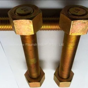 Bichromate Coated Coarse Thread A193 Grade B6 ASME B18 Double Ended Bolt thumbnail-2