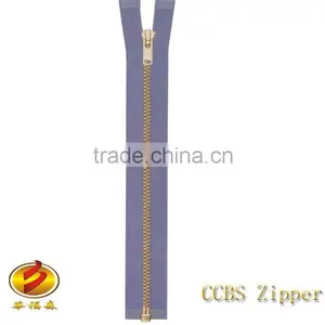 Fashion Y Teeth No.3 High Quality Open End Fashion Golden Metal Zipper thumbnail-1
