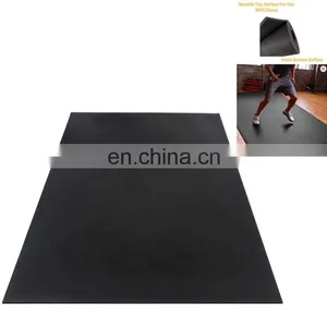 Durable Top Surface For Use With Shoes Foam Bottom Surface Pilates Product Large Black High Density PVC Anti Slip Yoga Mat thumbnail-1
