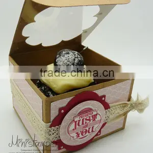 2016 Personalized Cheap Custom Brown Kraft Paper Gift Box thumbnail-6