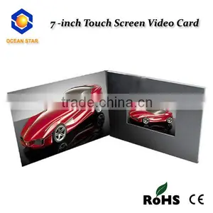 7" Inch Touch Screen LCD Video Brochure Greeting Card for Promotion Advertising thumbnail-1