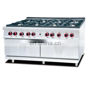 Commercial Gas Cooking 8 Stoves /Stainless Steel Gas 8 Burners With Two Gas Oven thumbnail-1
