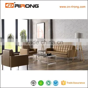 Deluxe Small Leather Covered Office Sofa Oem Product thumbnail-1