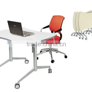New Design Folded Aluminum Desk Meeting Hall Table With Wheels HD04A1-E thumbnail-2