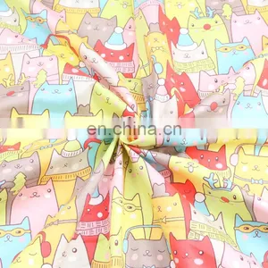 Cartoon Bear Cat Printed Fabric Twill Kindergarten Children's Pure Cotton Bed Products Student Bed Sheet All Cotton Fabric thumbnail-2