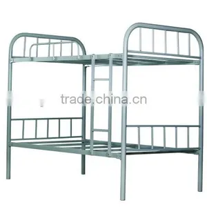 China Factory Cheap Heavy Duty Metal Strong Dormitory Military Double Steel Army Bunk Bed With Iron Stepladder thumbnail-1