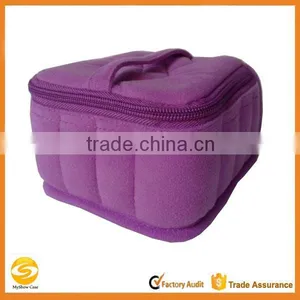 Custom 16 Bottles Soft Essential Oil Carrying Bag,essential Oil Bag for Travel, Purple Velvet Soft Essential Oil Carrying Case thumbnail-1