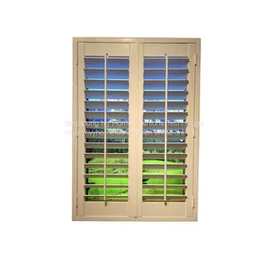 Interior Decoration Windows Modern Design Plantation Shutters PVC Louver Window For Apartment thumbnail-5