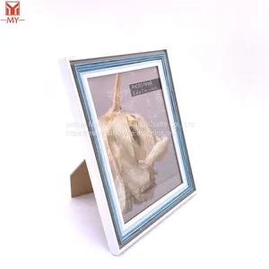 Wholesale PS Plastic Photo Frame Slotted Sky-blue Little Scale Design Photo Frame Environmental Photo Frames for Walls or Table thumbnail-2