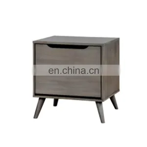 Hercules Black Vinyl Seat/Clear Coated Metal Frame Side Bedside Table thumbnail-1