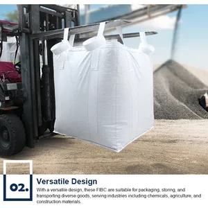 Heavy Duty 1100lbs 4400lbs Big Container Bag Hot Sale FIBC Cement Bags PP Woven Sack Free Sample Tote Jumbo Bags thumbnail-4