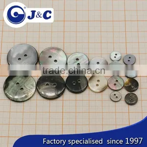 2 Holes Flat Mother of Pearl Sea Shell Button thumbnail-2