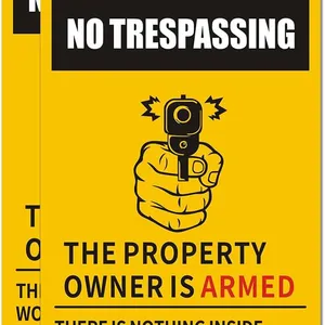 No Trespassing Signs Private Property Trespassers Will Be Shot, FAFO Security Sign thumbnail-1