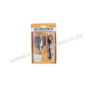 2Pcs Wood Auger Cutter Drill Bit and Round Circular Door Hole Saw With Hex Wrench for Plasterboard Spherical Door Location thumbnail-1