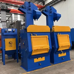 China Hot Sale Automatic Steel Cleans Metal Surfaces Tumble Shot Blast Machine for Steel Cast Metal Parts thumbnail-5
