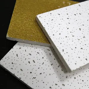 Light Weight Microlook Edge Mineral Fiber Wool Ceiling Tiles for Acoustic Ceiling thumbnail-1