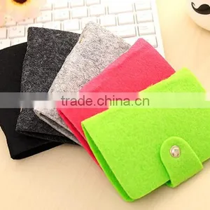 South Korean New Retro Felt Card Holder 24- Card Magnetic Card Folder for Lady Wallet Size for Carry Fashion and Sunshine Desgin thumbnail-2