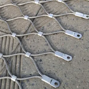 Stainless Steel Rope Mesh for Industrial Safety Guardrails - 2x2 Inch thumbnail-5