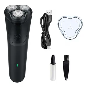 3-Head Rotary Cordless Electric Shaver for Men, Waterproof Compact Travel Shaver, 100-240V Dual Voltage thumbnail-2