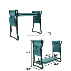 Heavy Duty faltbarer Metallrahmen, weicher EVA-Schaumstoff, tragbarer Knieauflagepad, umwandelbarer Sitz mit Werkzeugbeutel, Außen-Garten-Knieauflage thumbnail-3