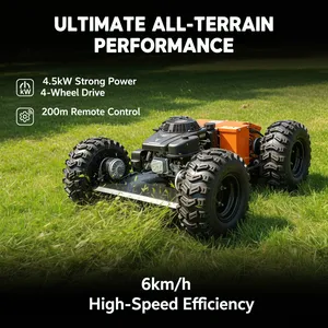 Vigorun VTW550 Steel Lawn Mower Long Lifespan & Durable Brush Cutter With Wheels For Community & Rooftop Gardens thumbnail-1