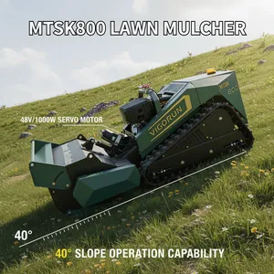 Robot Mulcher 40° Maximum Slope Loncin 420cc Crawler Mower Robot for Agricultural Orchard Vineyards Roadside Grassland Landscape thumbnail-3