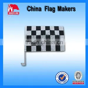 Black Checked Car Racing Flags thumbnail-1