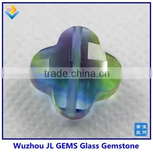 Four-leaf Flower Glass Stone Pendant For Making Necklace And Bracelet Jewelry thumbnail-3