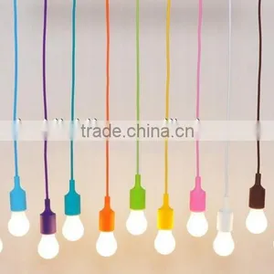 2016 Colorful Pendant Lights With E27 Silicone Lamp Holder LED Pendant Lamps thumbnail-1