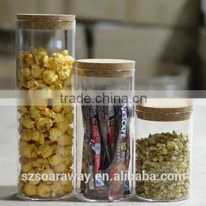 Home Decor Glass Jar Bean Glass Honey Storage Jars With Wooden Lids thumbnail-2