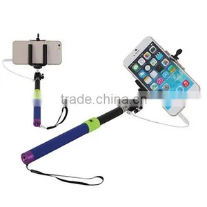 Manufacture Cable Take Pole Selfie Stick Extendable 24cm to 95cm thumbnail-1