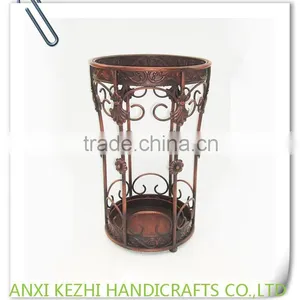 LC-86543 Antique Metal Home Indoor Copper Red Wet Umbrella Holder/Stand thumbnail-3